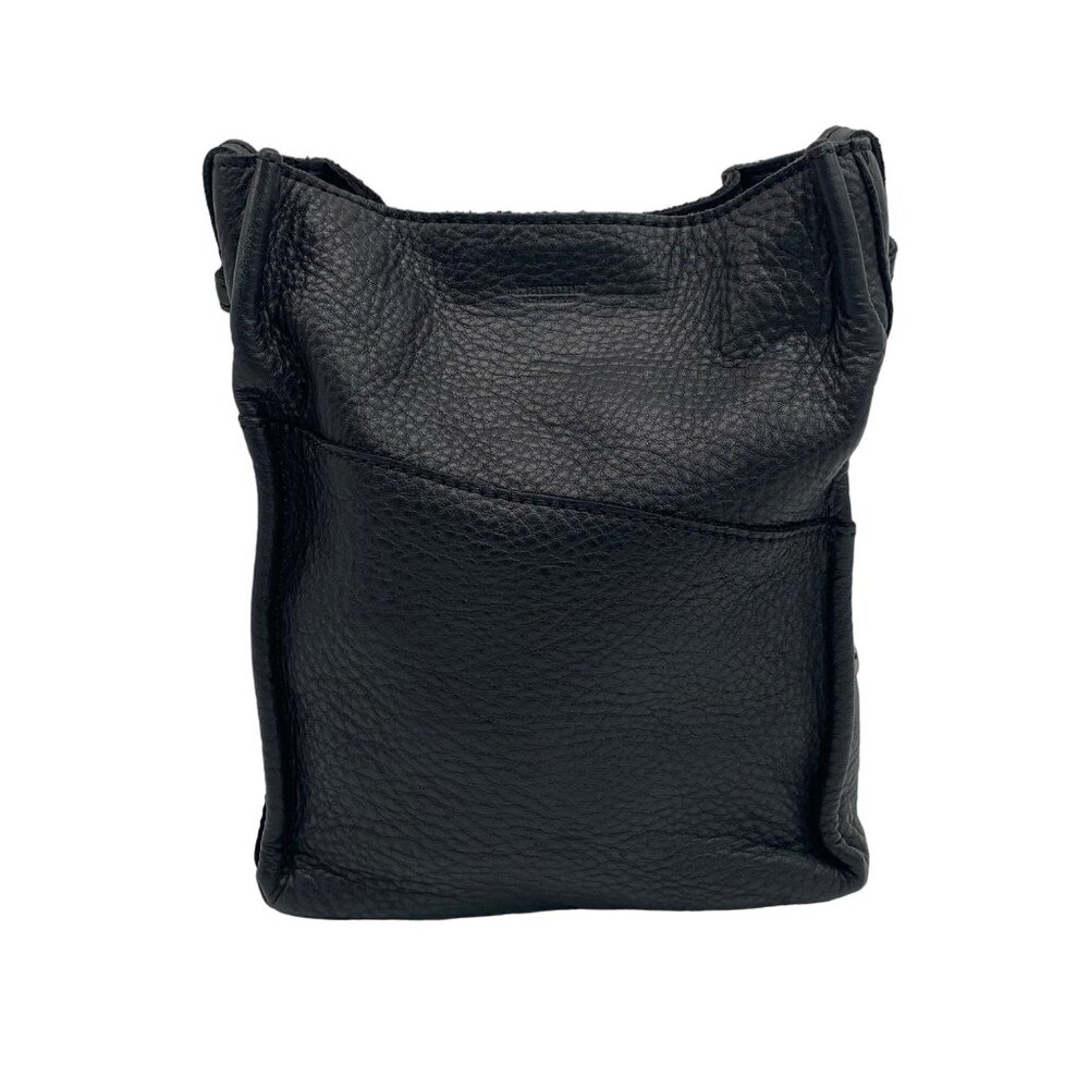 Hammitt Davis Small Black Pebbled Leather Shoulder Bag